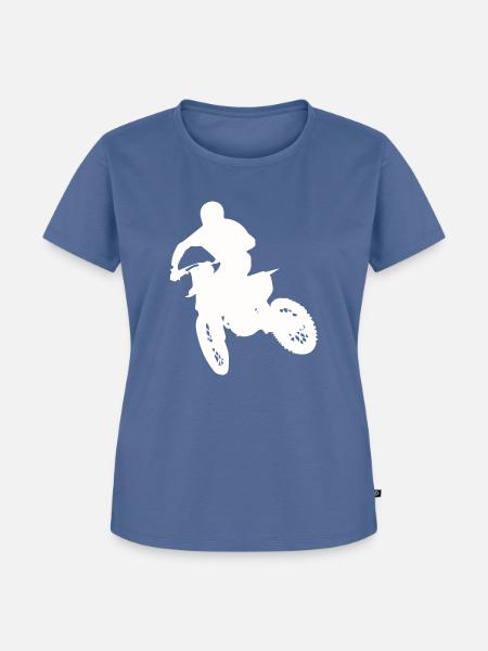 motocross - Frauen Premium Bio T-Shirt - Taubenblau