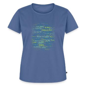 Rueda de Casino Dance Cuban Salsa - Frauen Premium Bio T-Shirt - Taubenblau - Vorne - Selfina (174cm)
