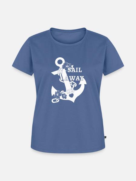 Maritimes Sweatshirt - Frauen Premium Bio T-Shirt - Taubenblau