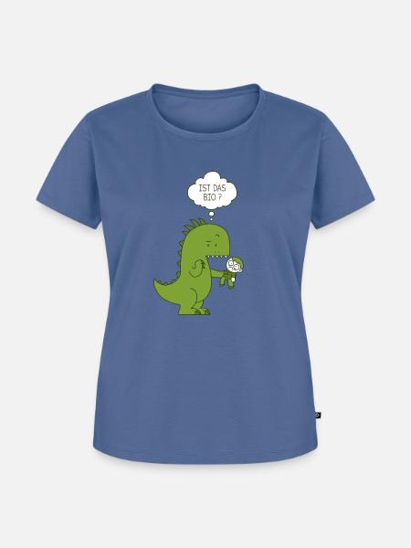 Ist das Bio Dinosaurier - Frauen Premium Bio T-Shirt - Taubenblau