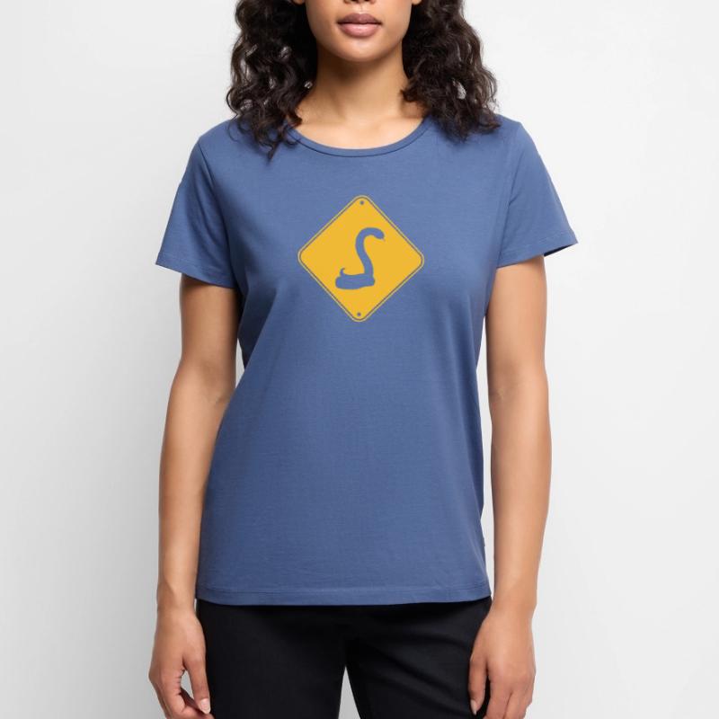 warning blindfold snake caution caution h Women's Premium Organic T-shirt