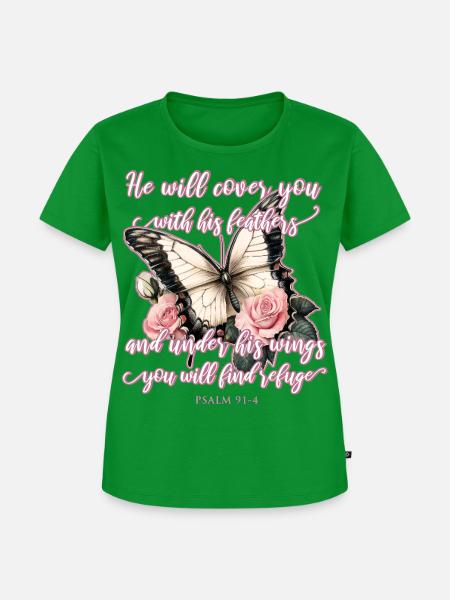 Schmetterling Christlich - Frauen Premium Bio T-Shirt - Grün