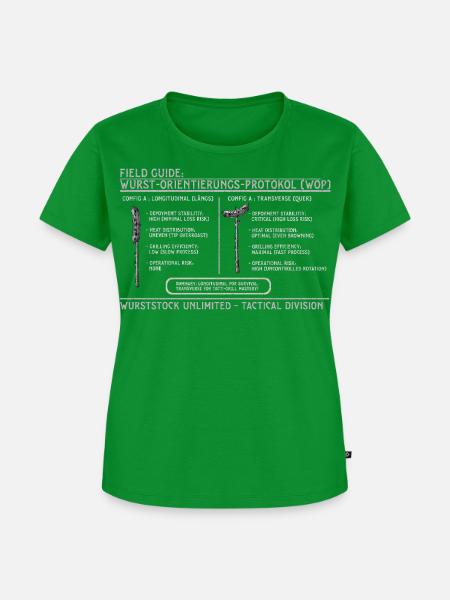 Wurstorientierungsprotokoll Graphic - Frauen Premium Bio T-Shirt - Grün