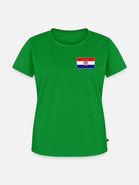 Croatia Flag Classic Frame - Frauen Premium Bio T-Shirt - Grün