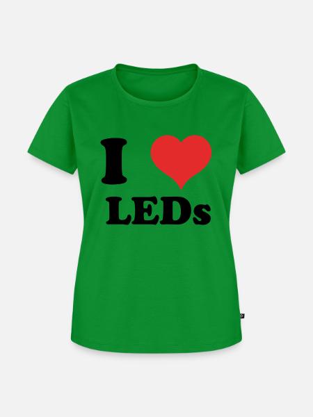 i love LEDs - Frauen Premium Bio T-Shirt - Grün