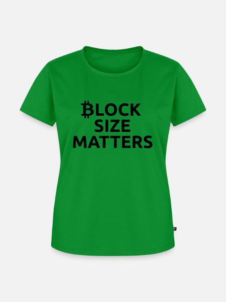 BLOCK SIZE MATTERS - Frauen Premium Bio T-Shirt - Grün