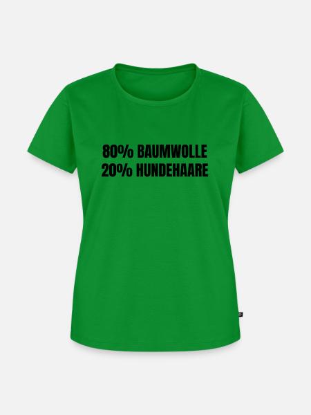80% Baumwolle, 20 % Hundehaare - Frauen Premium Bio T-Shirt - Grün