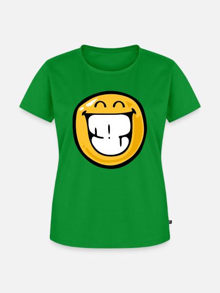 Smiley happy delight - Frauen Premium Bio T-Shirt - Grün