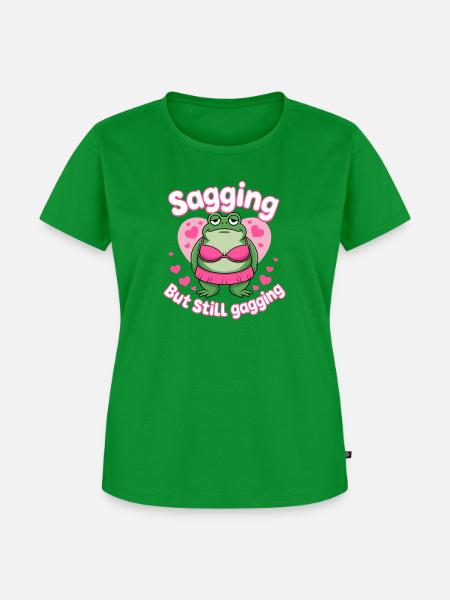 Peinlich Lustig Meme Frosch Unangemessen - Frauen Premium Bio T-Shirt - Grün