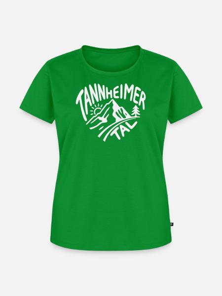 Tannheimer Tal Bergpfad - Frauen Premium Bio T-Shirt - Grün