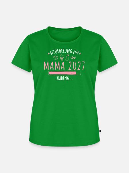 Beförderung zur Mama 2027 lädt - Frauen Premium Bio T-Shirt - Grün