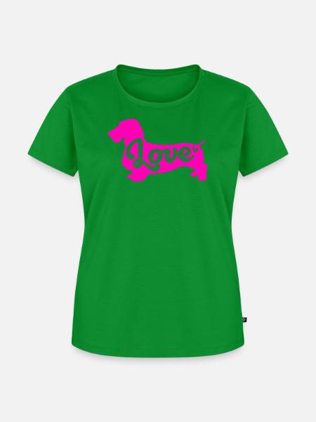 Dachshund Rauhaardackel - Frauen Premium Bio T-Shirt - Grün