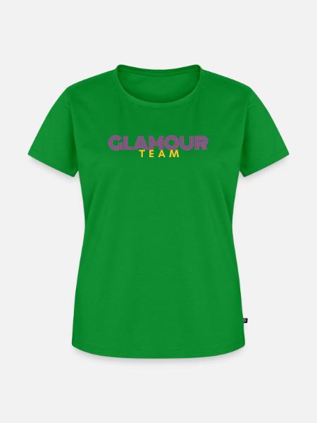 Glamour Team Neon Fashion Typografie - Frauen Premium Bio T-Shirt - Grün