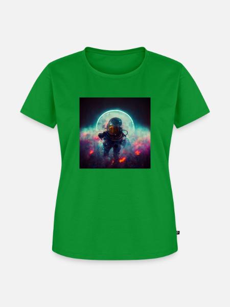 Astronaut - Frauen Premium Bio T-Shirt - Grün
