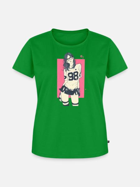 98 Girl - Frauen Premium Bio T-Shirt - Grün