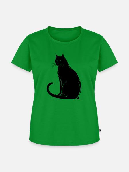 Miau (blank) - Frauen Premium Bio T-Shirt - Grün