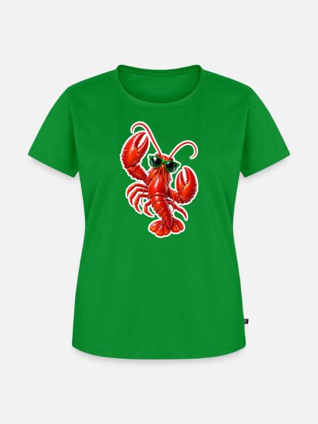 Hummer mit Sonnenbrille - Frauen Premium Bio T-Shirt - Grün