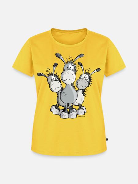 Das Esel Team - Frauen Premium Bio T-Shirt - Sonnengelb
