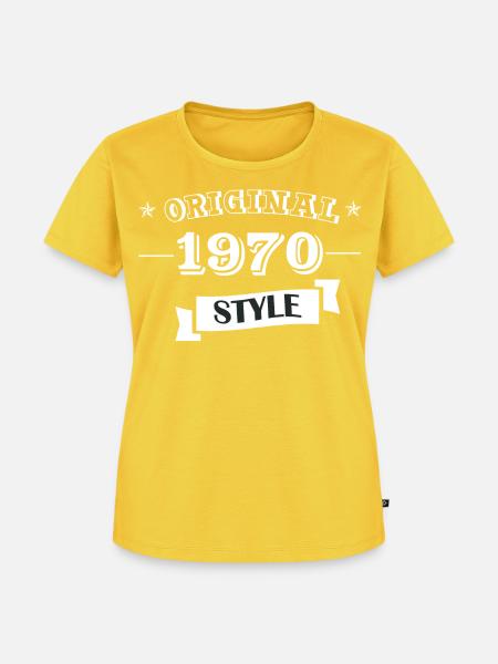 Original 1970 Style - Frauen Premium Bio T-Shirt - Sonnengelb