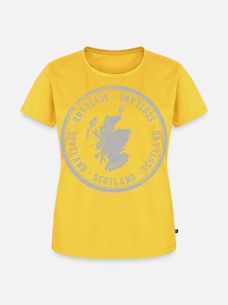 Willkommen in Schottland - Frauen Premium Bio T-Shirt - Sonnengelb