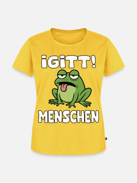 Igitt Menschen Frosch Meme - Frauen Premium Bio T-Shirt - Sonnengelb