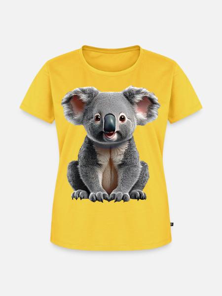 Koala - Frauen Premium Bio T-Shirt - Sonnengelb