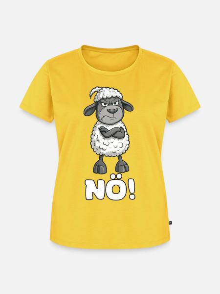 Wütendes Schaf NÖ - Frauen Premium Bio T-Shirt - Sonnengelb