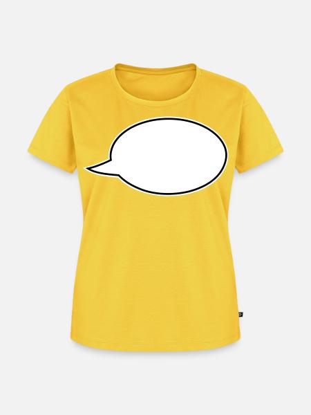 Sprechblase Comic rechts - Frauen Premium Bio T-Shirt - Sonnengelb