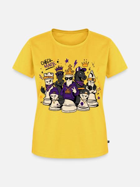 Regal Street Schachmannschaft - Frauen Premium Bio T-Shirt - Sonnengelb