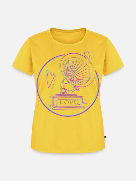 Music Lover - Frauen Premium Bio T-Shirt - Sonnengelb