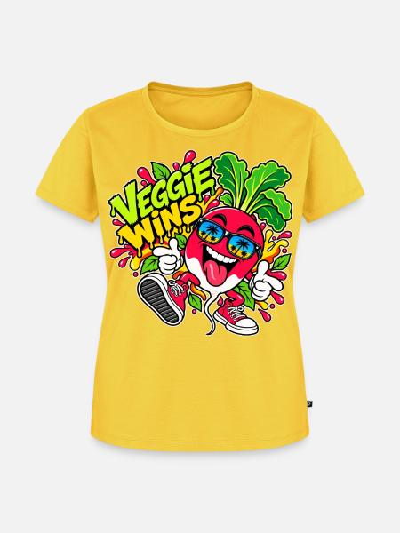 Cooles Radieschen - Frauen Premium Bio T-Shirt - Sonnengelb