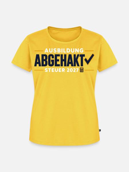 Offiziell Steuerfachkraft – Abschluss 2027 - Frauen Premium Bio T-Shirt - Sonnengelb