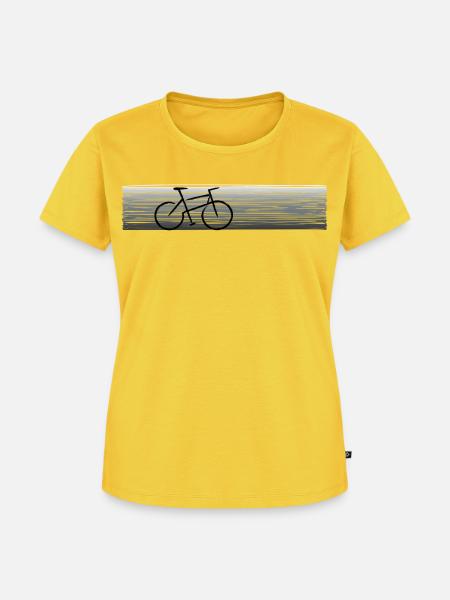 Schlichte Fahrrad-Silhouette - Frauen Premium Bio T-Shirt - Sonnengelb