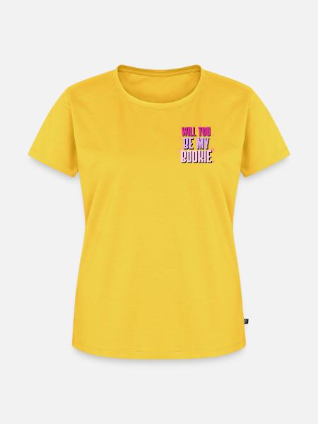 Will You Be My Bookie - Frauen Premium Bio T-Shirt - Sonnengelb