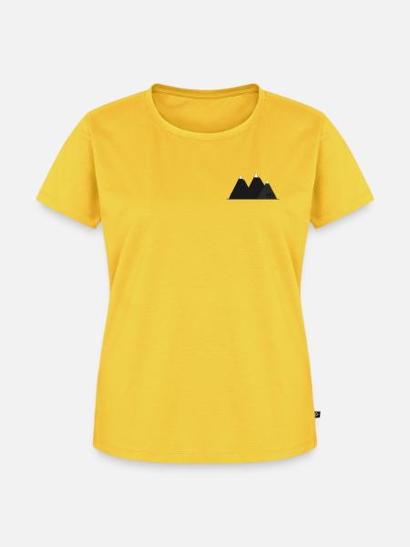 WanderInk Alpine Mountain  - Frauen Premium Bio T-Shirt - Sonnengelb