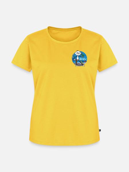 Geht nicht gibts nicht - Handwerker Comic - Frauen Premium Bio T-Shirt - Sonnengelb