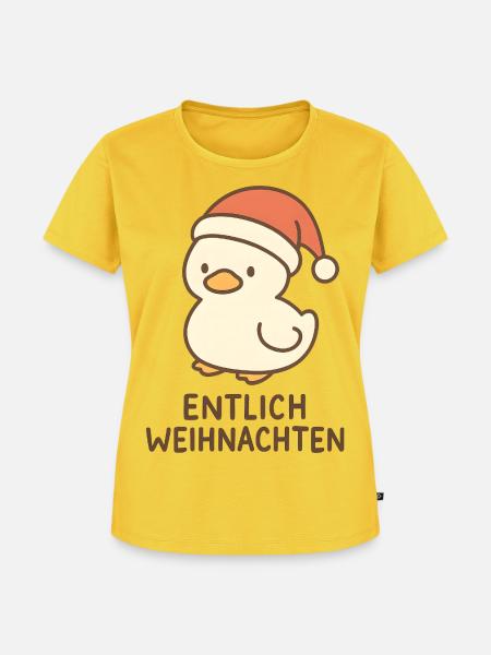 Lustiges Weihnachts T-Shirt Geschenk - Frauen Premium Bio T-Shirt - Sonnengelb