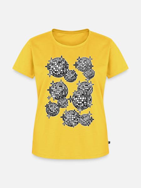 Spiegelkugeln - Frauen Premium Bio T-Shirt - Sonnengelb