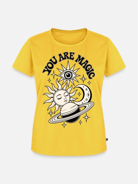You Are Magic Celestial - Frauen Premium Bio T-Shirt - Sonnengelb