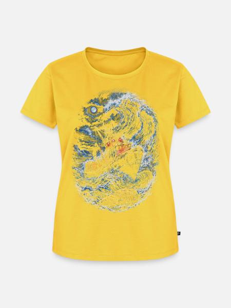 Alaska Königskrabben - Frauen Premium Bio T-Shirt - Sonnengelb