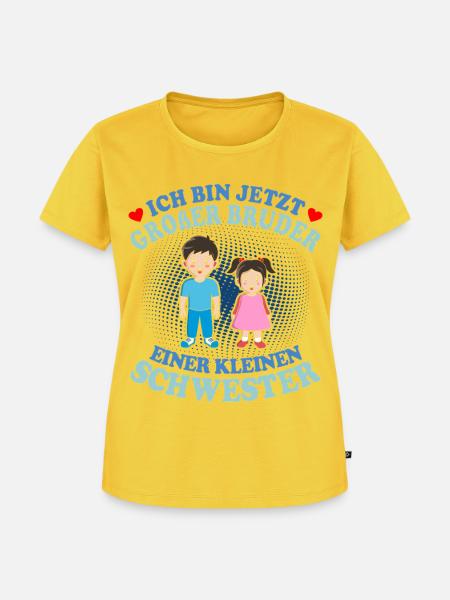 Großer Bruder Kleine Schwester - Frauen Premium Bio T-Shirt - Sonnengelb