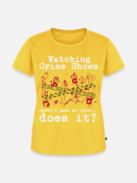 Crime-show-fan True-crime-zubehör - Frauen Premium Bio T-Shirt - Sonnengelb