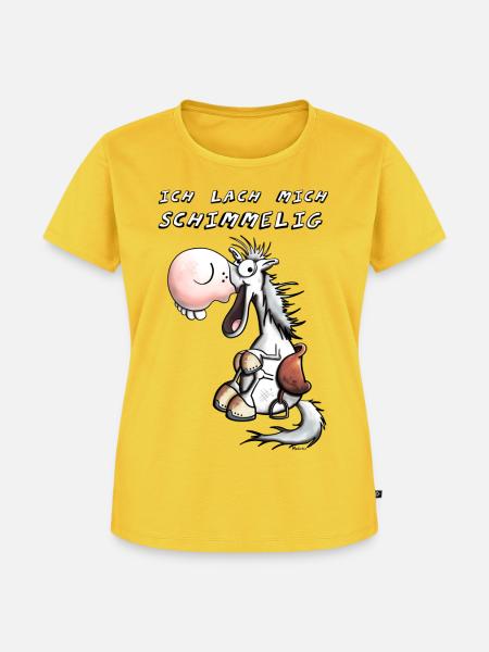 Ich lach mich Schimmelig - Frauen Premium Bio T-Shirt - Sonnengelb