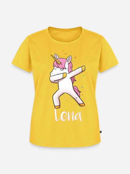 Lena - Frauen Premium Bio T-Shirt - Sonnengelb