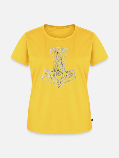 Mjolnir - Frauen Premium Bio T-Shirt - Sonnengelb