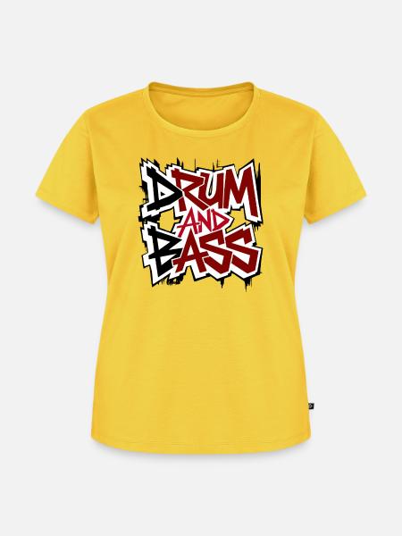 Drum and bass - Frauen Premium Bio T-Shirt - Sonnengelb