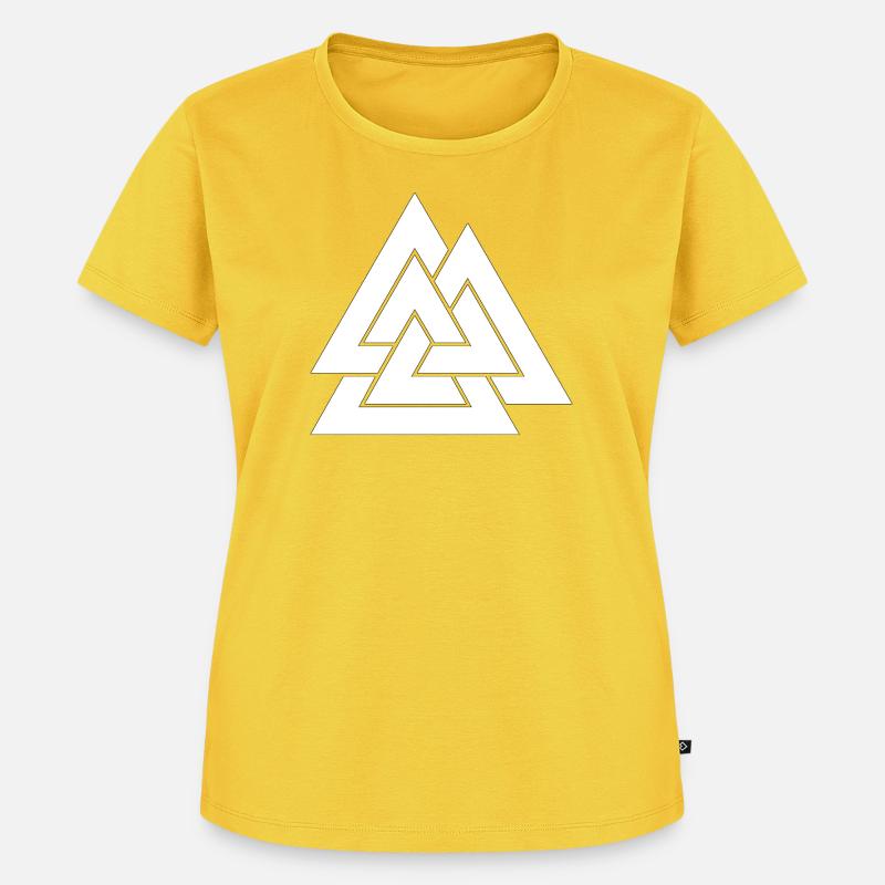 Geometric triangular nesting - Women's Premium Organic T-shirt - sun yellow