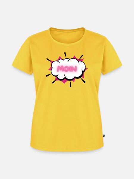 MOIN Neon Wolke - Frauen Premium Bio T-Shirt - Sonnengelb