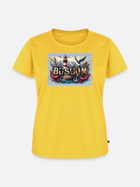 Buesum_Wandbild - Frauen Premium Bio T-Shirt - Sonnengelb