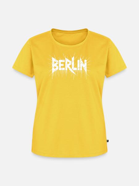 Berlin Blitzwurzeln Grafik - Frauen Premium Bio T-Shirt - Sonnengelb